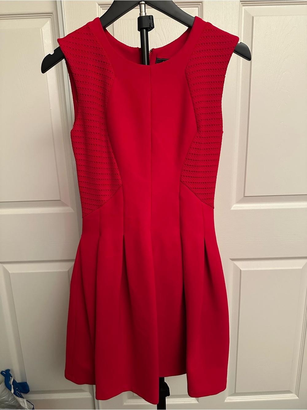 BCBGMaxAzria Red Sleeveless Fit & Flare Dress